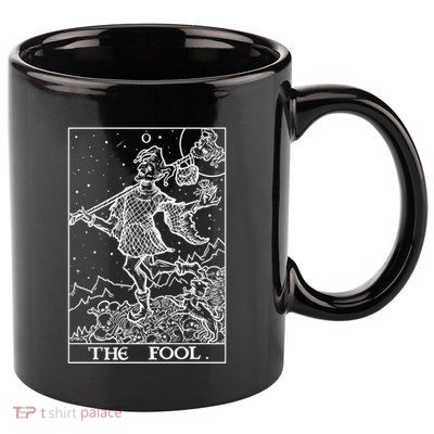 The Fool Tarot Card Halloween Gothic Clothing Court Jester Cute Gift 11oz C Handle Ceramic Mug