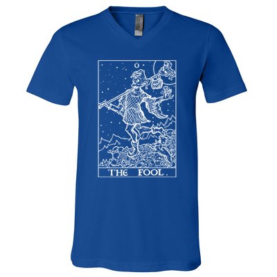 The Fool Tarot Card Halloween Gothic Clothing Court Jester Cute Gift V-Neck T-Shirt