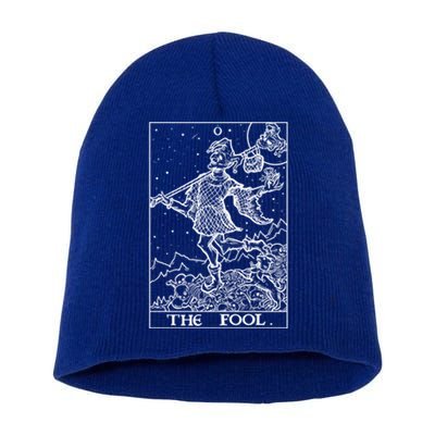 The Fool Tarot Card Halloween Gothic Clothing Court Jester Cute Gift Short Acrylic Beanie