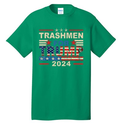 Trashmen For Trump 2024 Funny Election Garbageman Supporters Tall T-Shirt