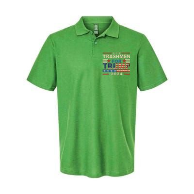 Trashmen For Trump 2024 Funny Election Garbageman Supporters Softstyle Adult Sport Polo