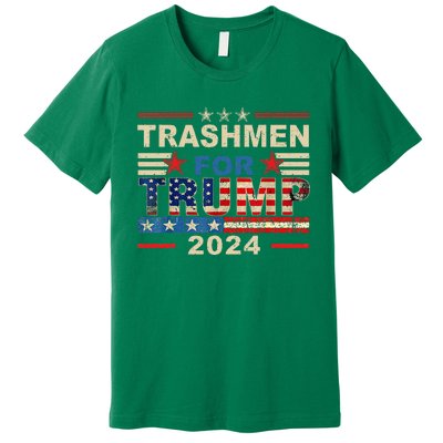 Trashmen For Trump 2024 Funny Election Garbageman Supporters Premium T-Shirt