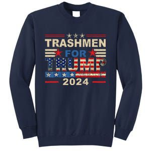 Trashmen For Trump 2024 Funny Election Garbageman Supporters Tall Sweatshirt