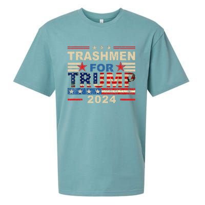 Trashmen For Trump 2024 Funny Election Garbageman Supporters Sueded Cloud Jersey T-Shirt