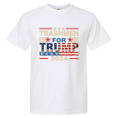 Trashmen For Trump 2024 Funny Election Garbageman Supporters Garment-Dyed Heavyweight T-Shirt