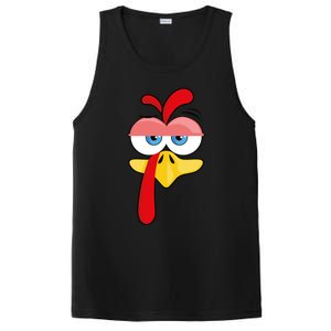 Turkey Face Thanksgiving Funny Costume Great Gift PosiCharge Competitor Tank