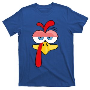 Turkey Face Thanksgiving Funny Costume Great Gift T-Shirt