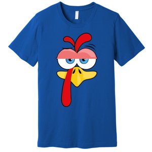 Turkey Face Thanksgiving Funny Costume Great Gift Premium T-Shirt