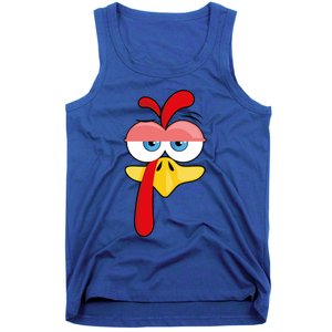 Turkey Face Thanksgiving Funny Costume Great Gift Tank Top