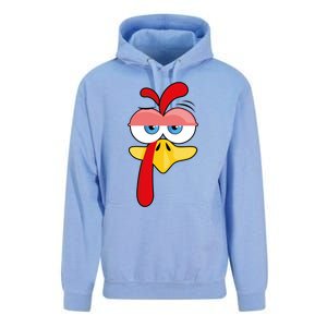 Turkey Face Thanksgiving Funny Costume Great Gift Unisex Surf Hoodie