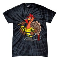 Thanksgiving Firefighter Turkey  Proud Fireman Gift Tie-Dye T-Shirt