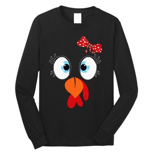 Turkey Face Thanksgiving IM Thankful Family Long Sleeve Shirt