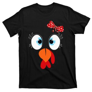 Turkey Face Thanksgiving IM Thankful Family T-Shirt