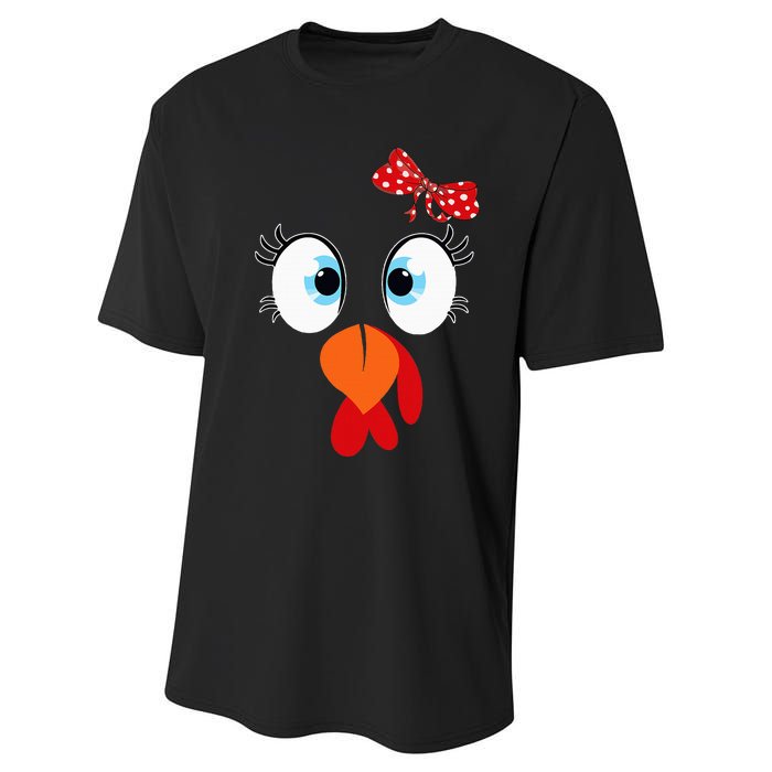 Turkey Face Thanksgiving IM Thankful Family Performance Sprint T-Shirt