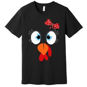 Turkey Face Thanksgiving IM Thankful Family Premium T-Shirt