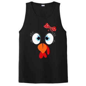 Turkey Face Thanksgiving IM Thankful Family PosiCharge Competitor Tank