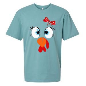 Turkey Face Thanksgiving IM Thankful Family Sueded Cloud Jersey T-Shirt