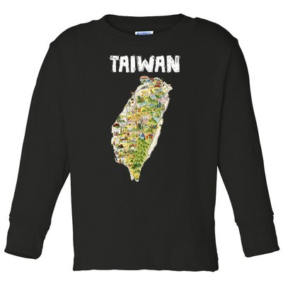 Taiwan Flag Taiwanese Flag Taiwan Toddler Long Sleeve Shirt