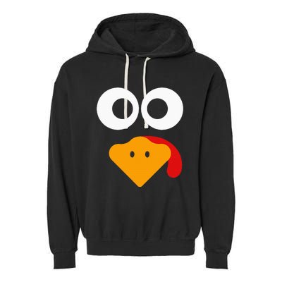 Turkey Face Thanksgiving Garment-Dyed Fleece Hoodie