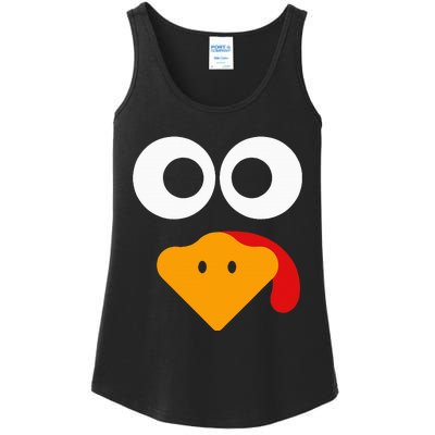 Turkey Face Thanksgiving Ladies Essential Tank