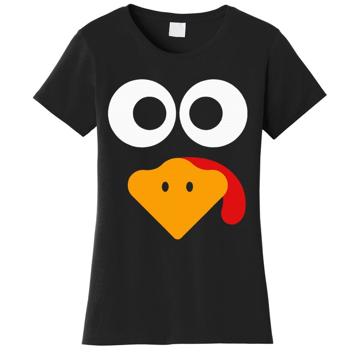 Turkey Face Thanksgiving Women's T-Shirt