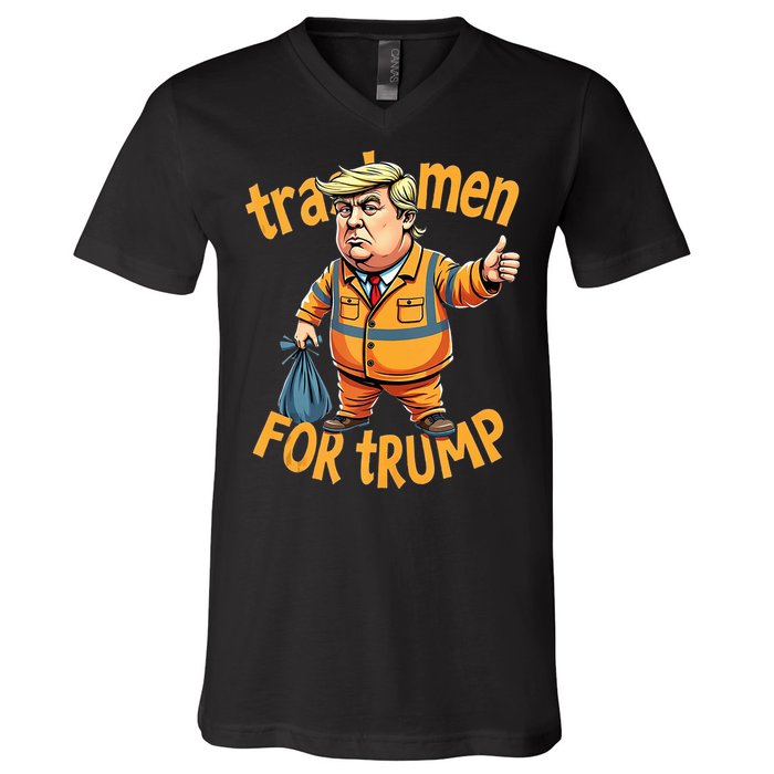 Trashmen For Trump 2024 V-Neck T-Shirt