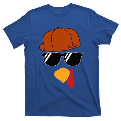 Turkey Face Thanksgiving Trucker Hat Glasses T-Shirt