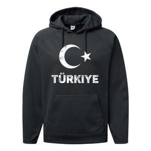 Turkish Flag Turk Bayragi Turkey Flag Turkiye Performance Fleece Hoodie