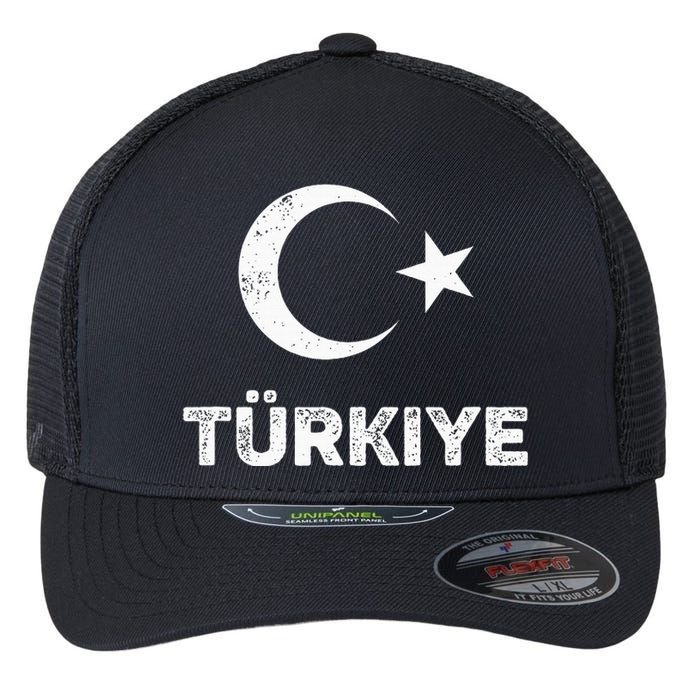 Turkish Flag Turk Bayragi Turkey Flag Turkiye Flexfit Unipanel Trucker Cap