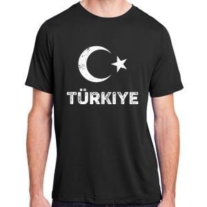 Turkish Flag Turk Bayragi Turkey Flag Turkiye Adult ChromaSoft Performance T-Shirt