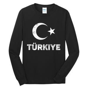 Turkish Flag Turk Bayragi Turkey Flag Turkiye Tall Long Sleeve T-Shirt