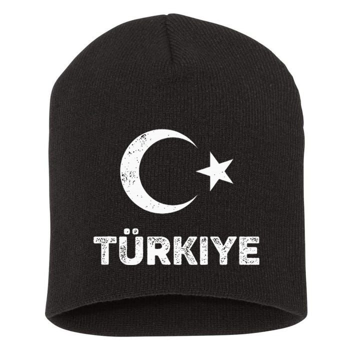 Turkish Flag Turk Bayragi Turkey Flag Turkiye Short Acrylic Beanie