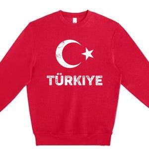 Turkish Flag Turk Bayragi Turkey Flag Turkiye Premium Crewneck Sweatshirt