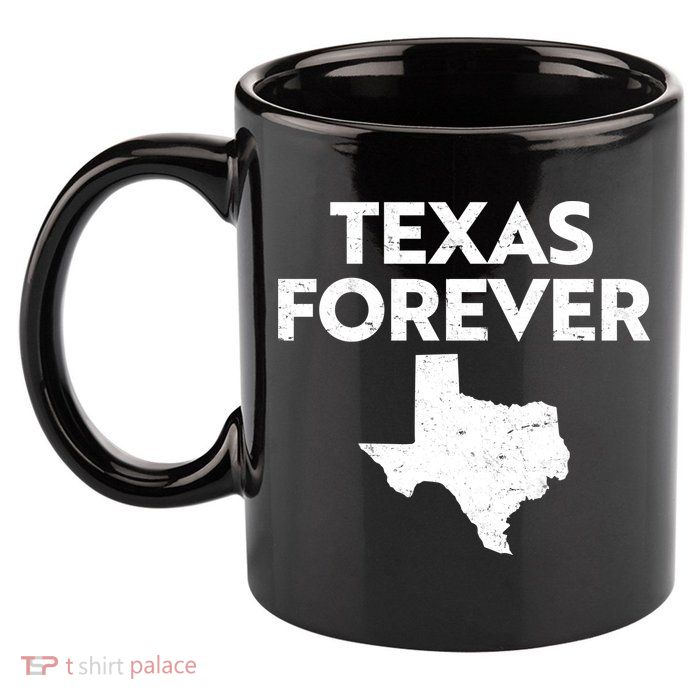 Texas Forever Texas State 11oz C Handle Ceramic Mug