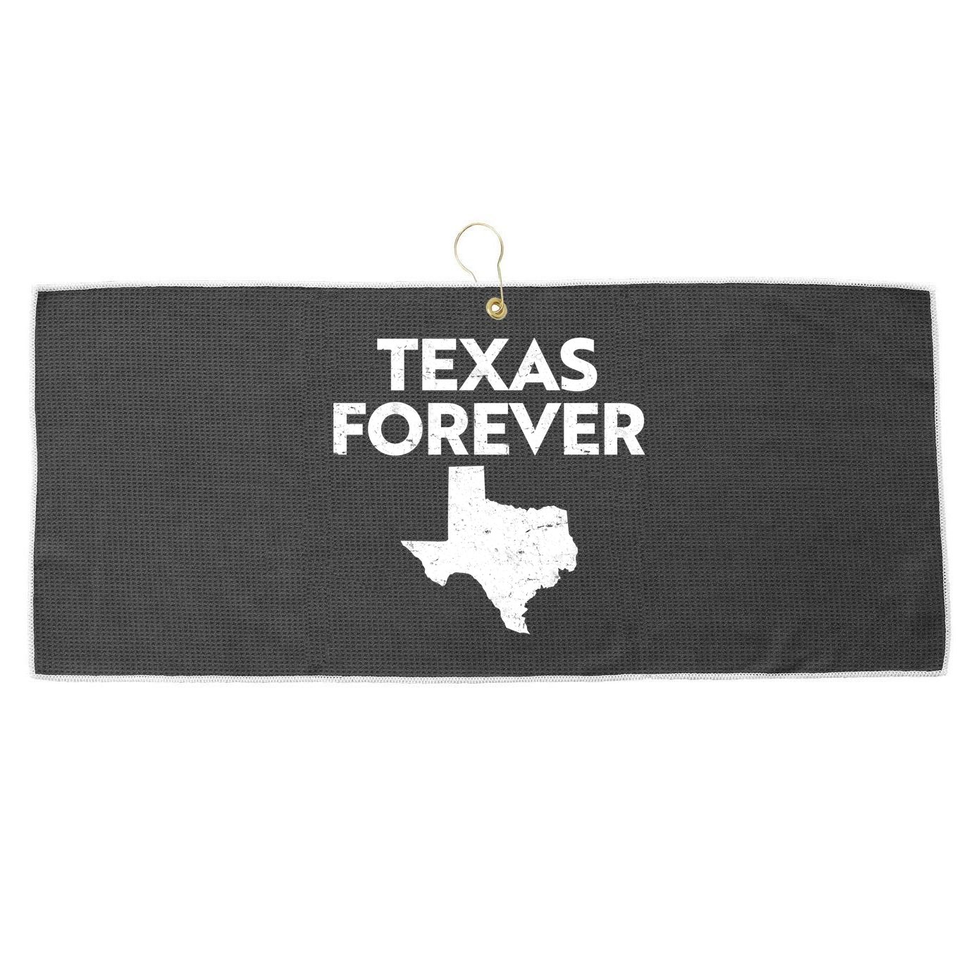 Texas Forever Texas State Large Microfiber Waffle Golf Towel