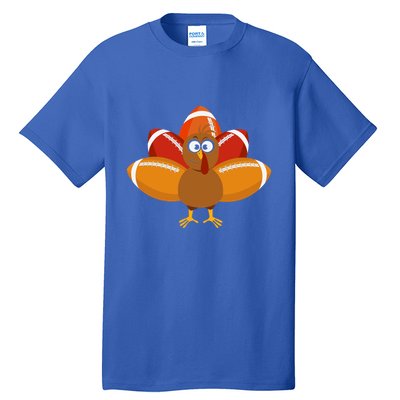 Turkey Football Thanksgiving Tall T-Shirt