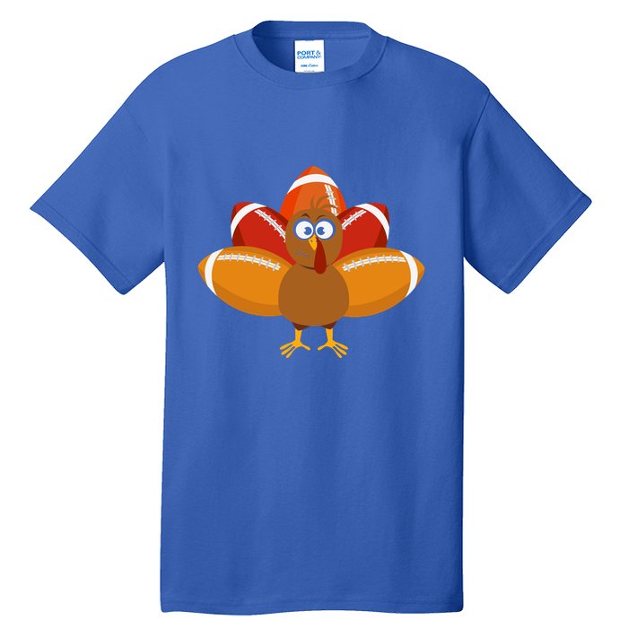 Turkey Football Thanksgiving Tall T-Shirt