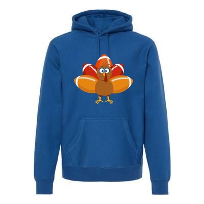 Turkey Football Thanksgiving Premium Hoodie