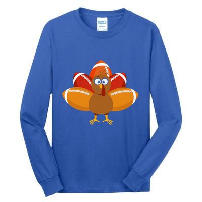 Turkey Football Thanksgiving Tall Long Sleeve T-Shirt