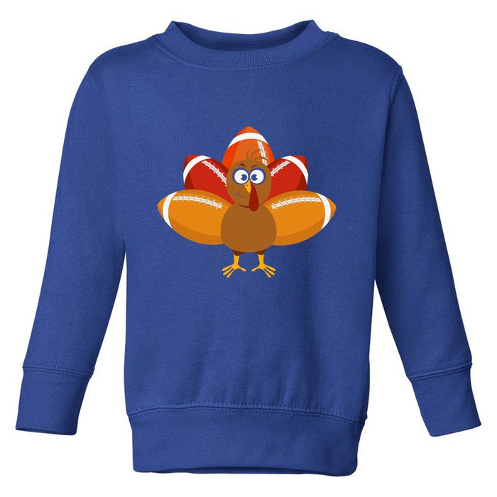 Turkey Football Thanksgiving Toddler Sweatshirt