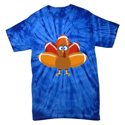 Turkey Football Thanksgiving Tie-Dye T-Shirt