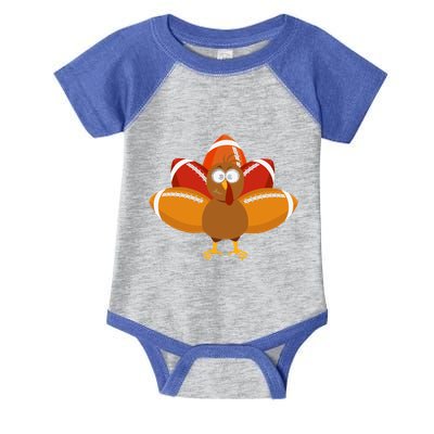 Turkey Football Thanksgiving Infant Baby Jersey Bodysuit