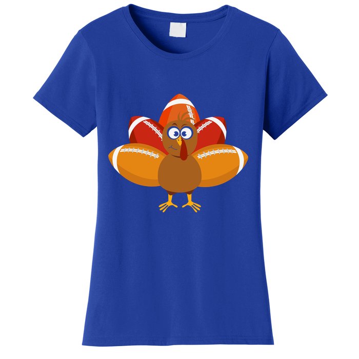 Turkey Football Thanksgiving Women's T-Shirt