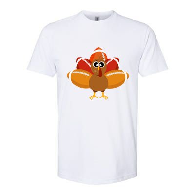 Turkey Football Thanksgiving Softstyle CVC T-Shirt