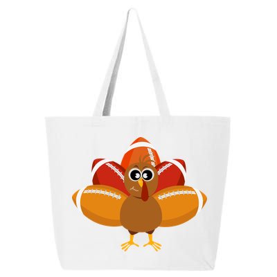 Turkey Football Thanksgiving 25L Jumbo Tote