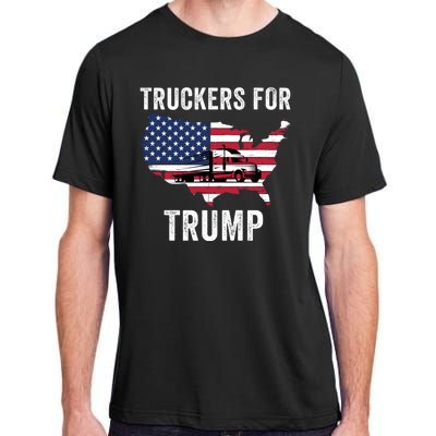 Truckers For Trump 2024 Maga Trump Lovers Election 2024 I Stand With Trump Adult ChromaSoft Performance T-Shirt