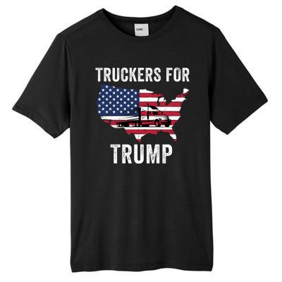 Truckers For Trump 2024 Maga Trump Lovers Election 2024 I Stand With Trump Tall Fusion ChromaSoft Performance T-Shirt