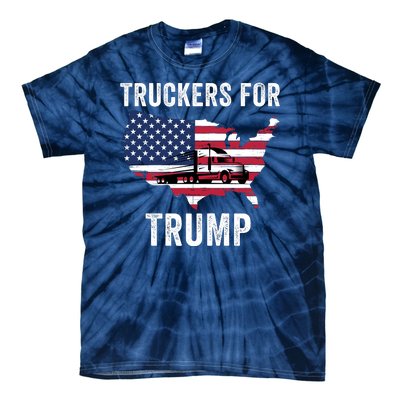 Truckers For Trump 2024 Maga Trump Lovers Election 2024 I Stand With Trump Tie-Dye T-Shirt