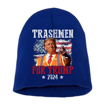 Trashmen For Trump 2024 Short Acrylic Beanie