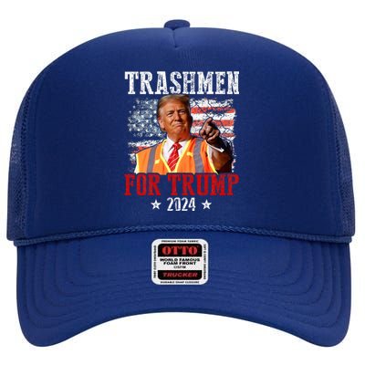 Trashmen For Trump 2024 High Crown Mesh Back Trucker Hat